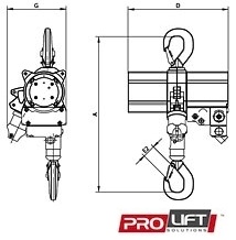 2000kg JDN PROFI Air Hoist-Flame Proof - Image 2