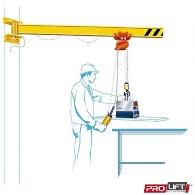 175kg x 2500mm Wall Mounted Slewing Jib Crane