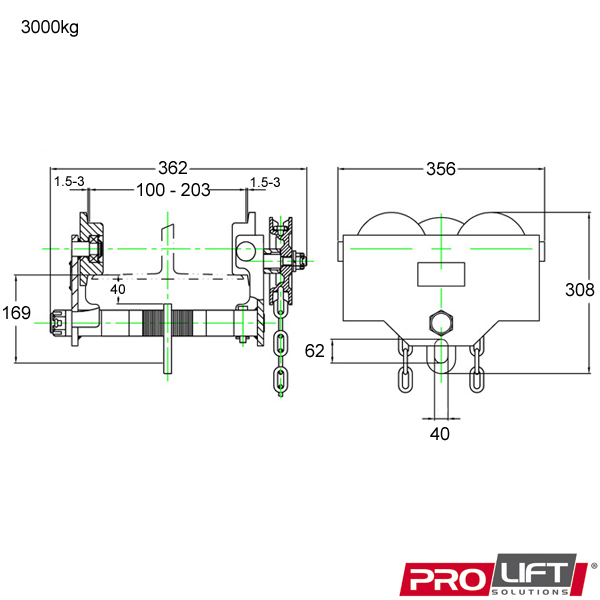 3000kg (Geared) PGT330 - Image 2
