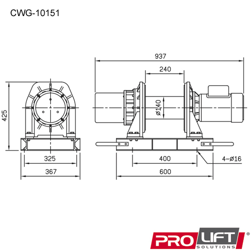400kg x 60m Electric Winch (CWG-10151) - Image 2
