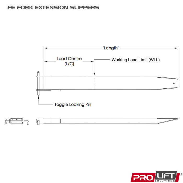 FE4-18 FORK EXTENSION SLIPPERS - Image 2