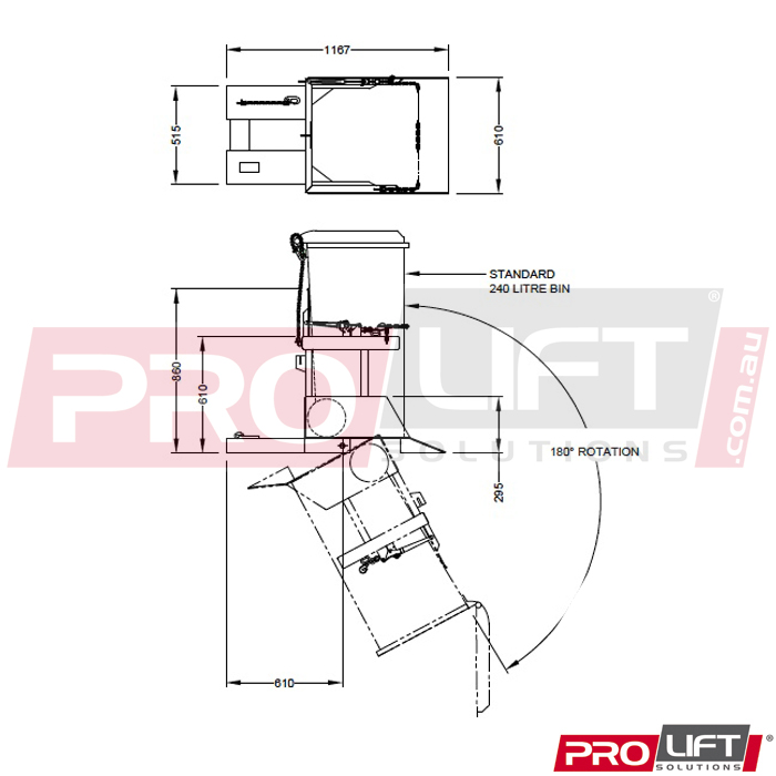 NWB-T1 Single Wheelie Bin Tipper - Image 3